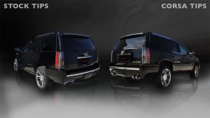 Cadillac Escalade Performance Exhaust - CORSA Performance - Cat-Back Sport, Dual Rear Exit - Polished - `12-`14